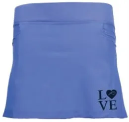 Youth Girl's Skirt, periwinkle, LOVE Floral Print