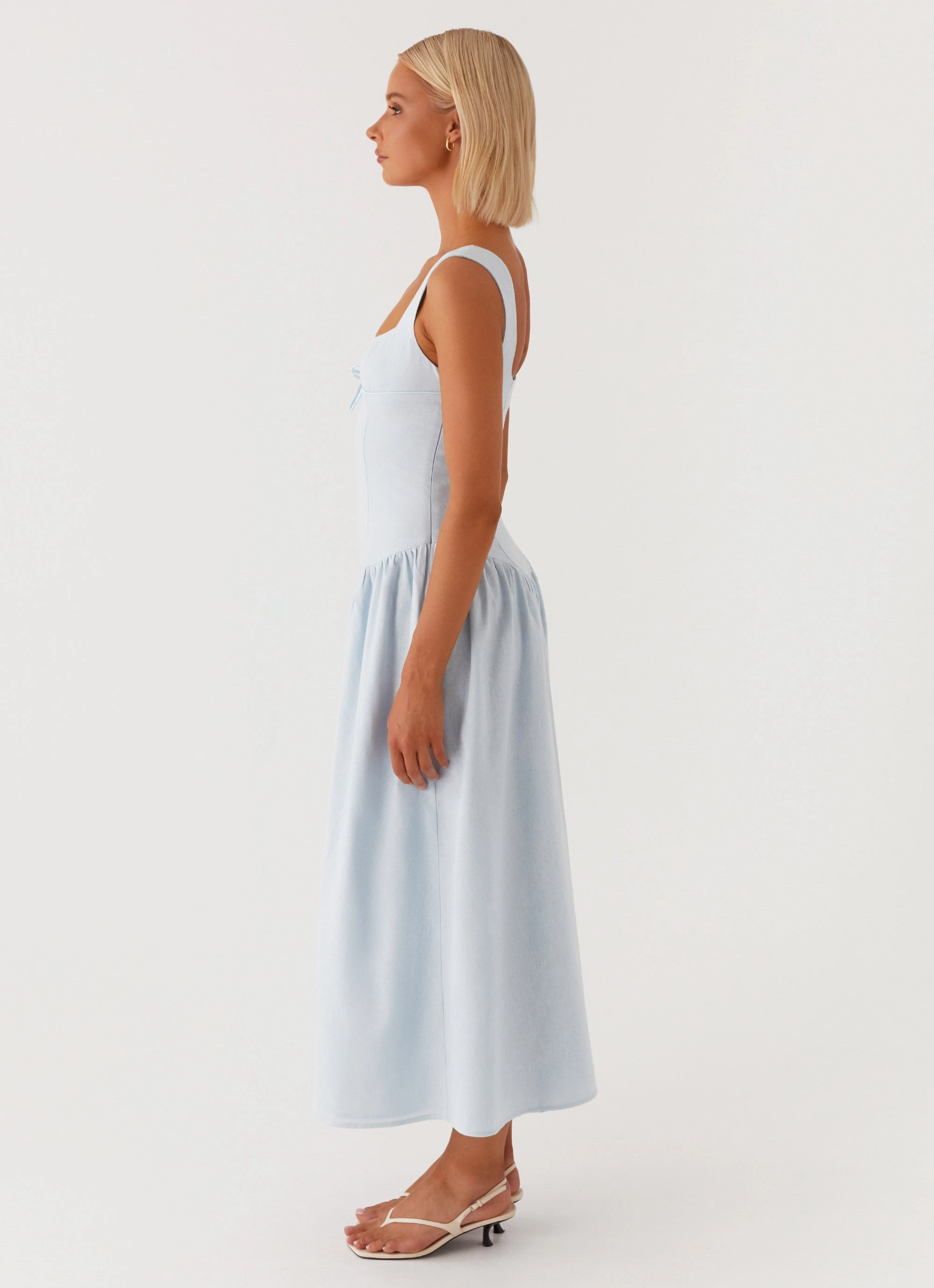 Suzie Midi Dress - Blue Timeless Soft Smart Layer Wear