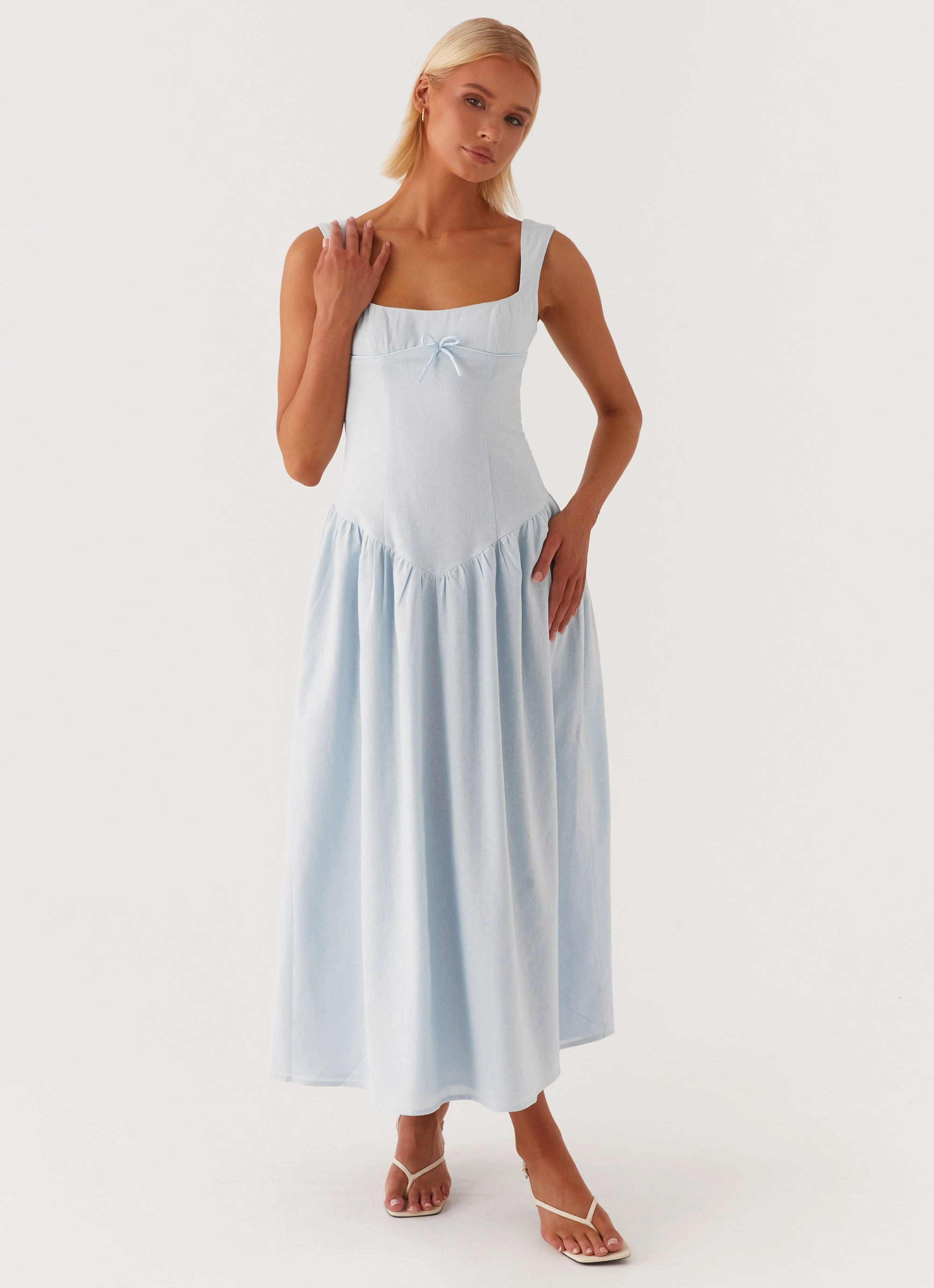 Suzie Midi Dress - Blue Sophisticated and Relaxed Multipurpose