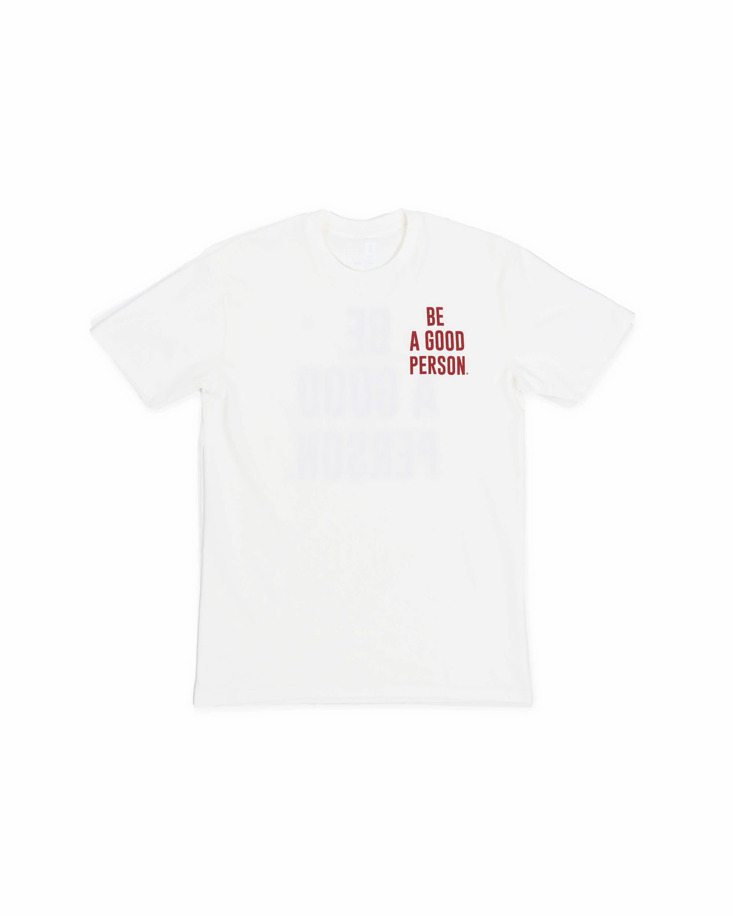 Effortless Comfort Design Layered Hem Detail Mini Logo T-Shirt - Cream/Red