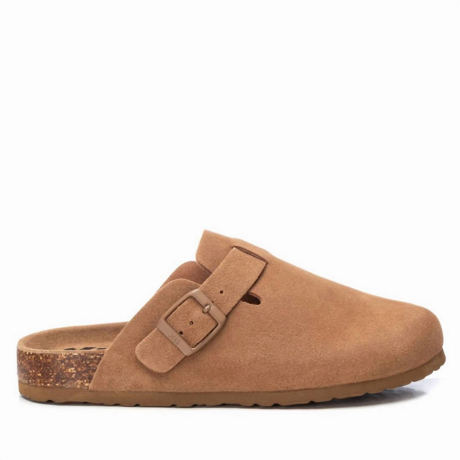 Women's Suede Clogs In Camel Comfort arch Anti   Bacterial