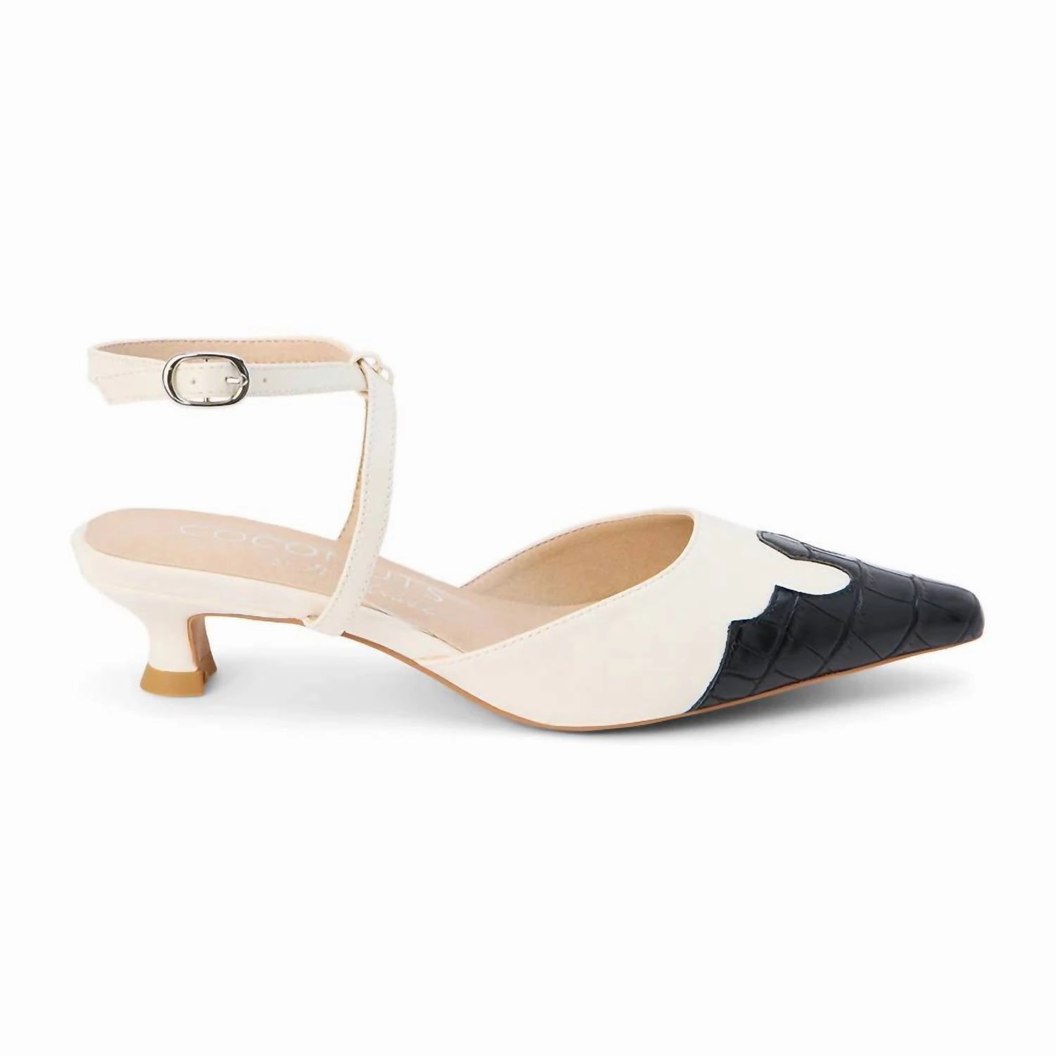 Relaxed feet Women's Florence Vegan Mule In Ivory/black