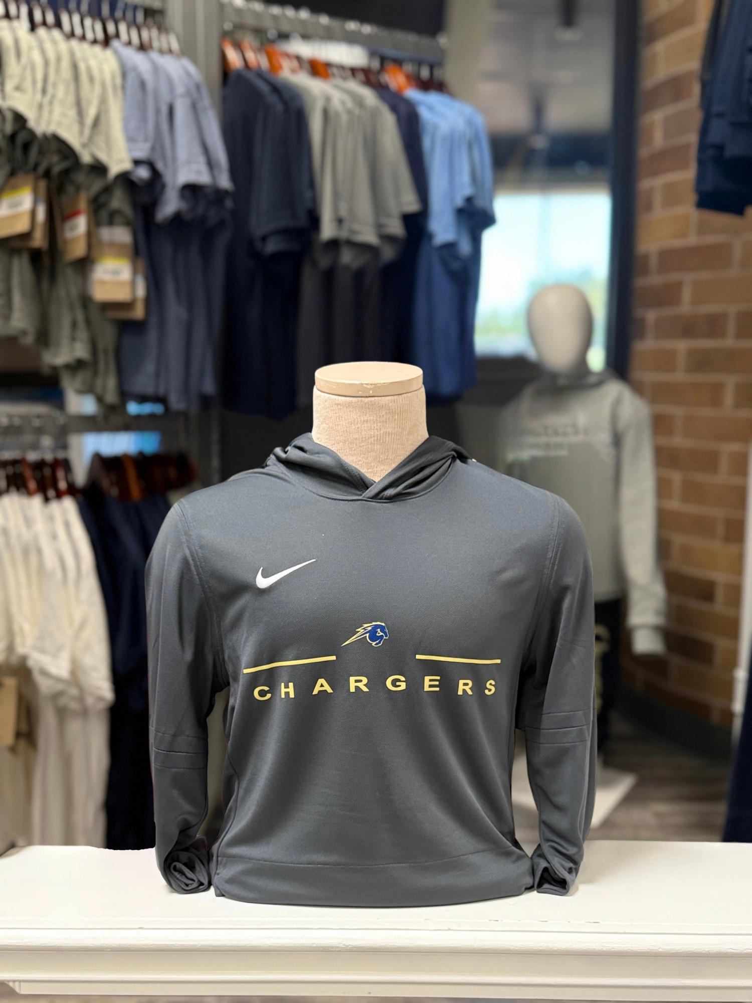 Nike Authentic Collection Men's Long Sleeve Hoodie, grey Light Breeze