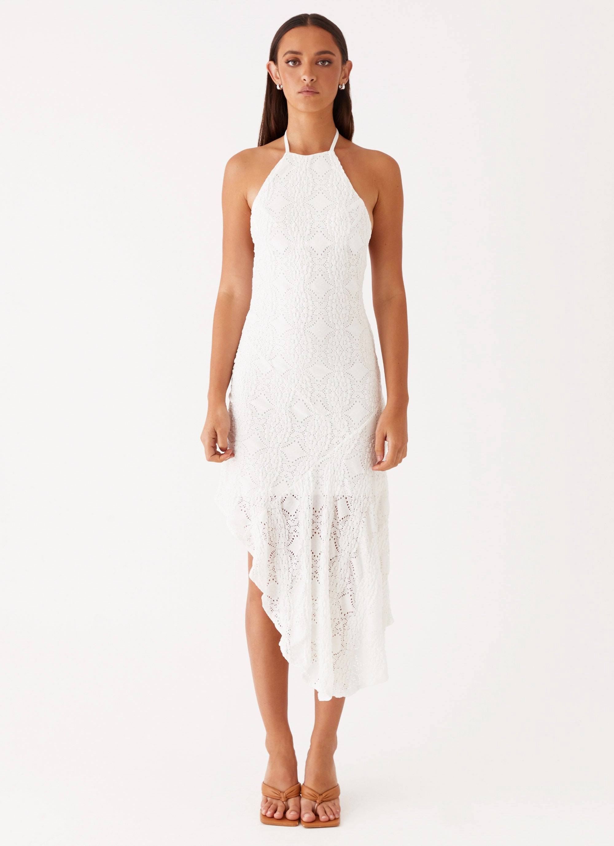 Sondela Maxi Dress - White ConvertibleNeckline