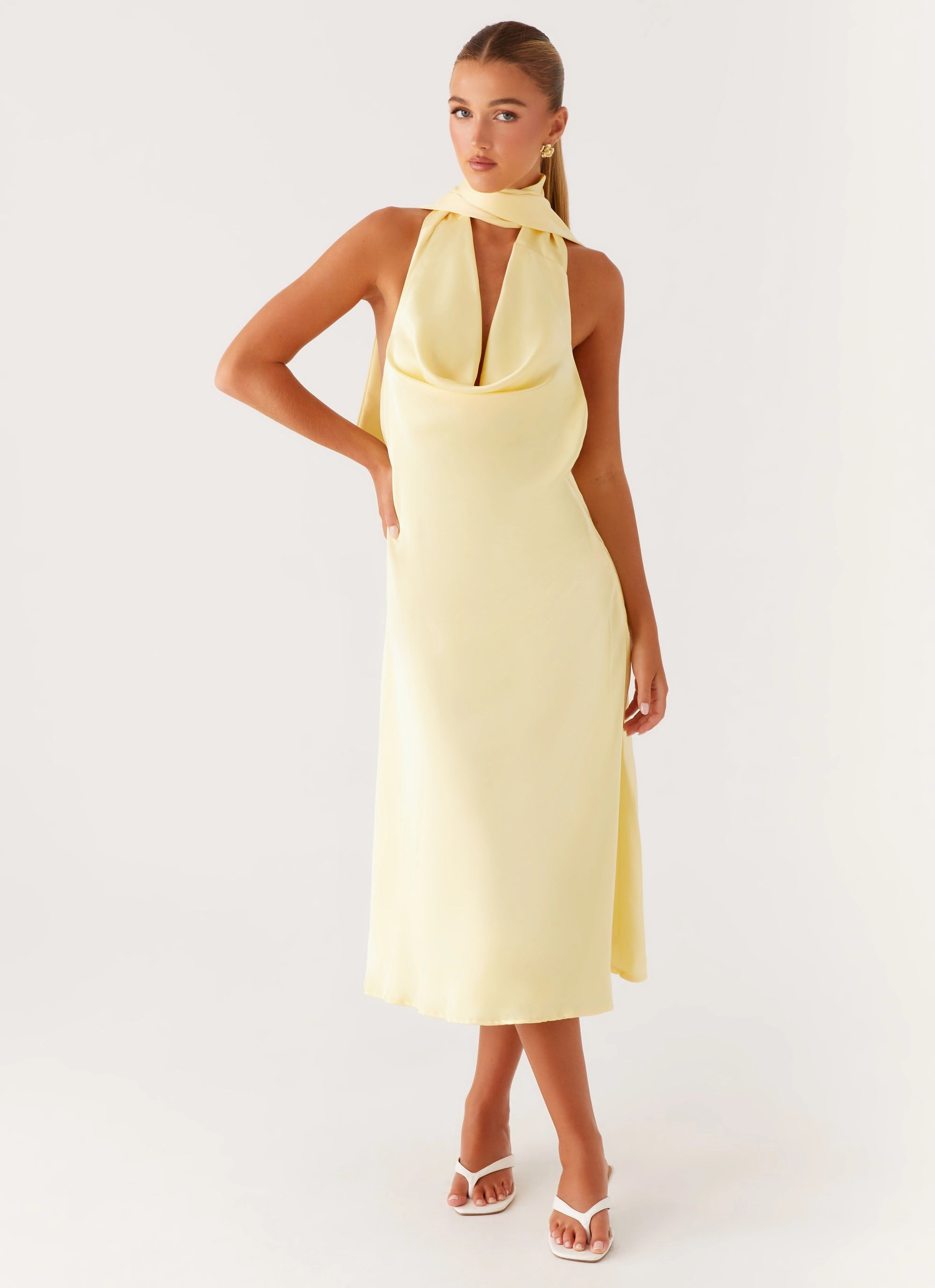 Sonny Midi Dress - Yellow Trendy Tailoring