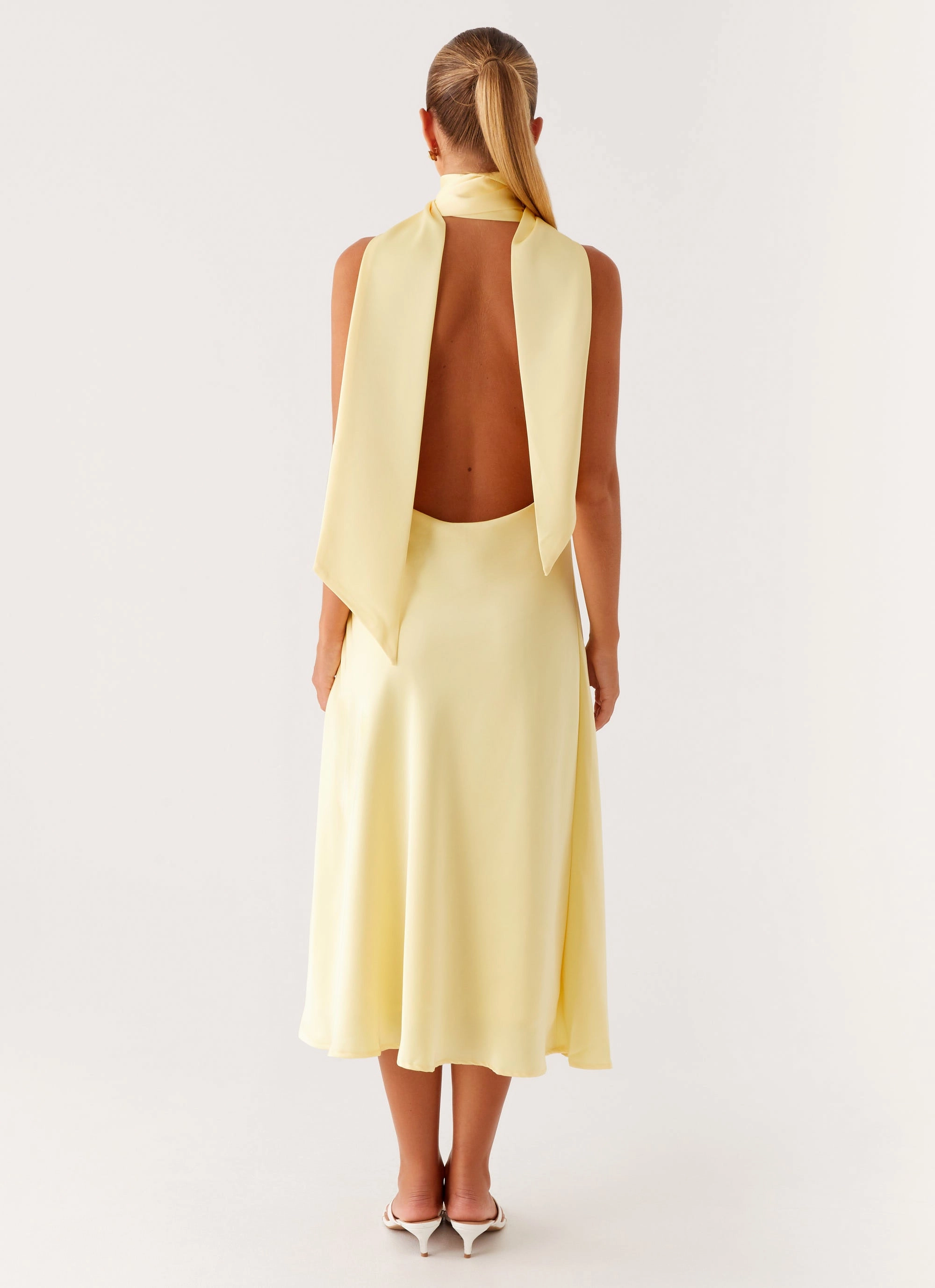High Waist Sonny Midi Dress - Yellow
