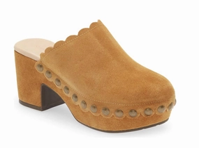 Trail Elastic laces Women Gemini Clog In Tan Suede