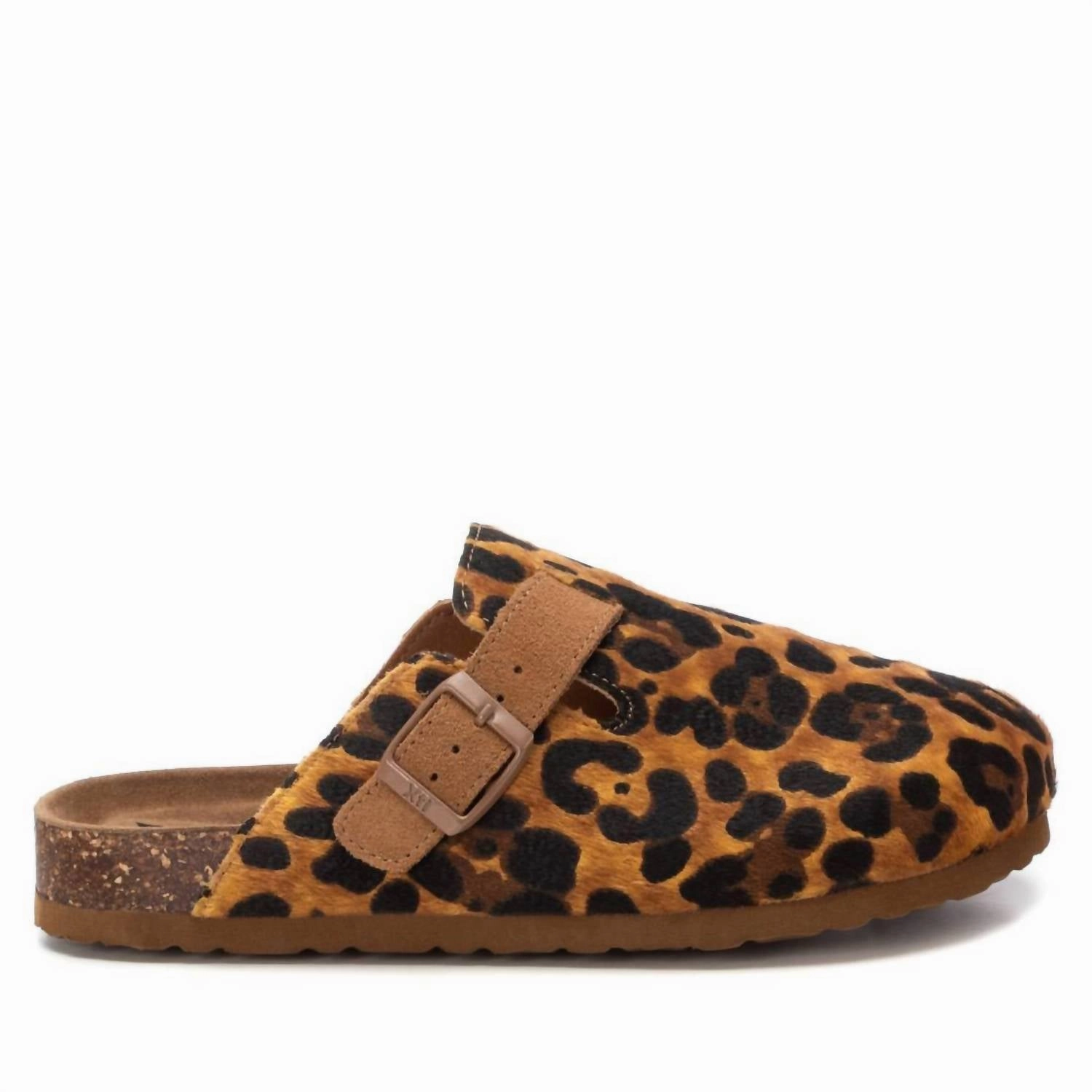 Relaxation Ready Heel Support Women's 142871 Round Toe Clogs In Leopard