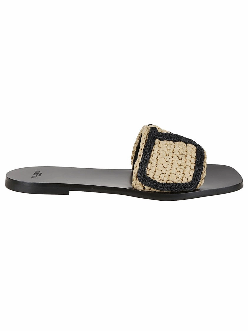 Shock absorption system Slide Viva Superstar Raffia Sandal
