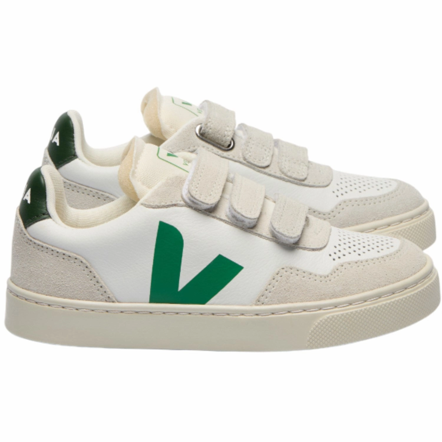 Veja Extra White Emeraude Small V-90 Sneakers Durable Rubber Treads StainResistant