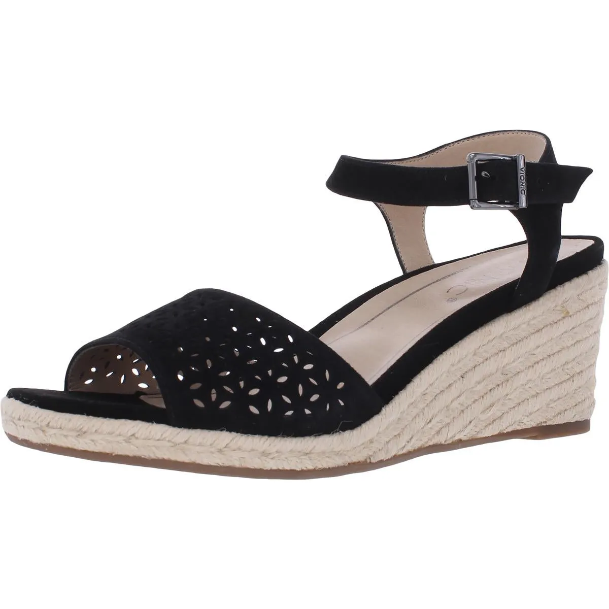 All-Age Fit Ariel Womens Suede Perforated Wedges