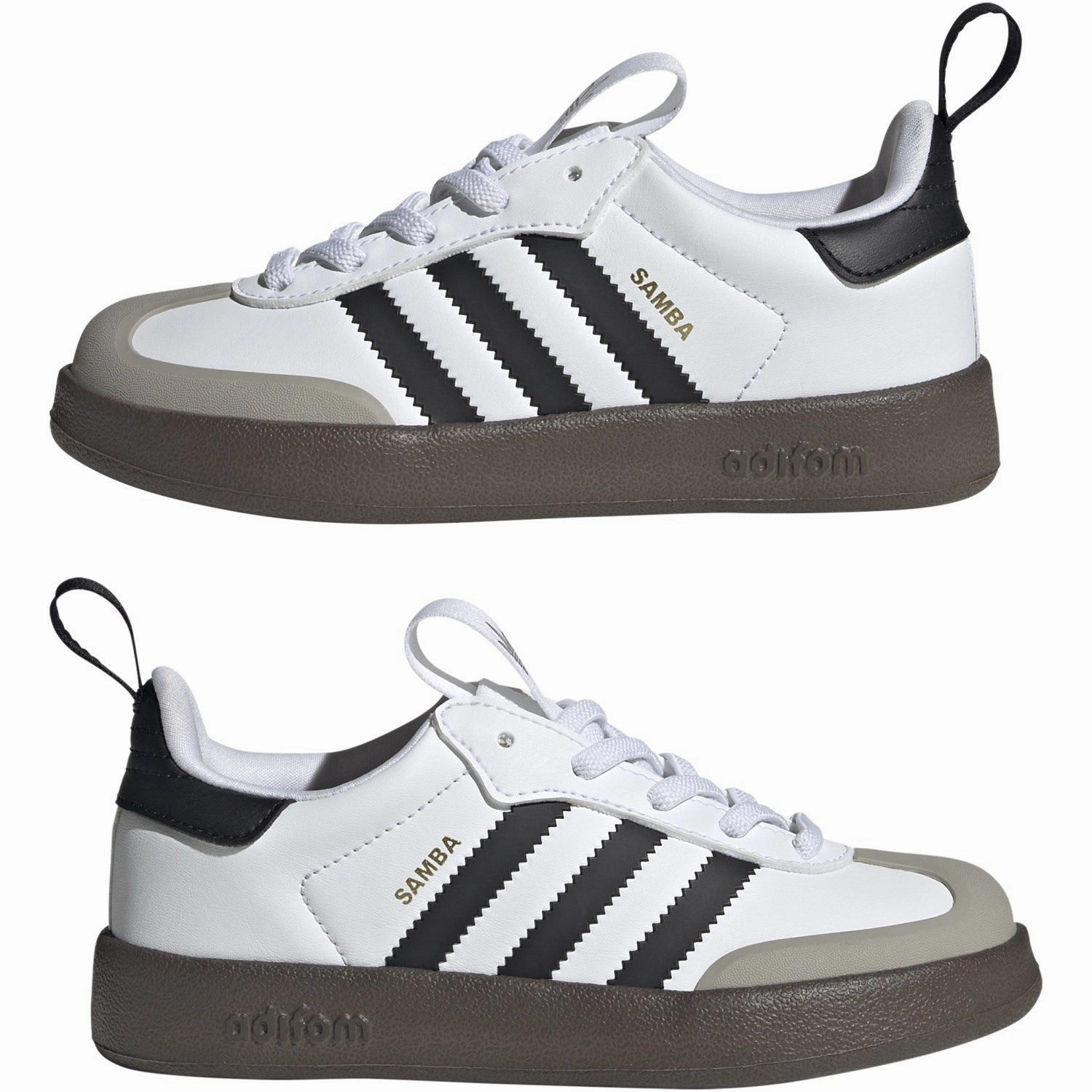 adidas Originals Ftwr White/Core Black/Clear Granite Adifom Samba 360 C Sneakers Heat Sealed Overlays Slip   Resistant