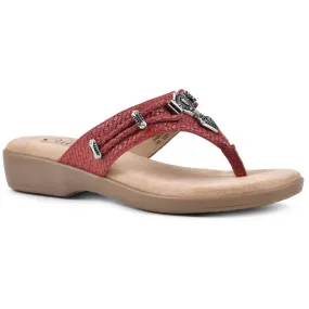 Ergonomic Support Free Movement Bailee Womens Woven Thong Wedge Sandals