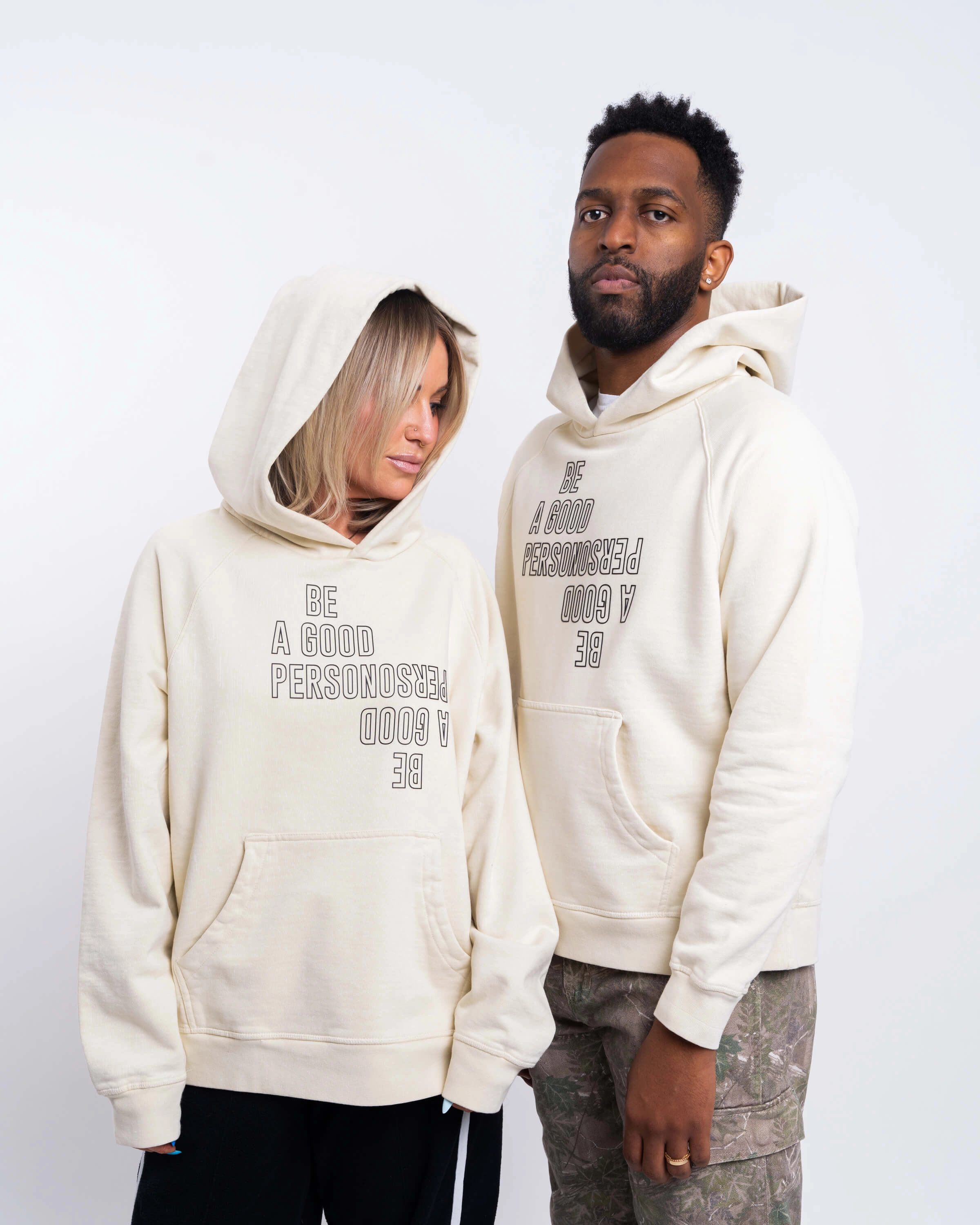 Reflection Heavyweight Hoodie - Natural Urban Cool Stretchable Waist