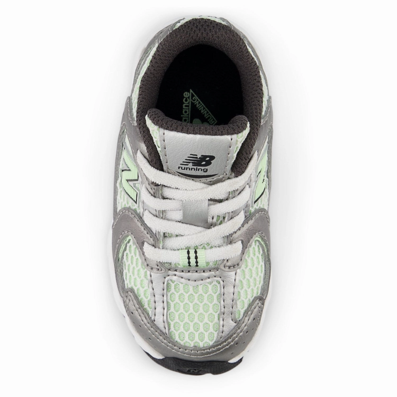 New Balance Dark Silver Metallic New Balance 530 Kids Bungee Lace Signature flexibility All-day Grip