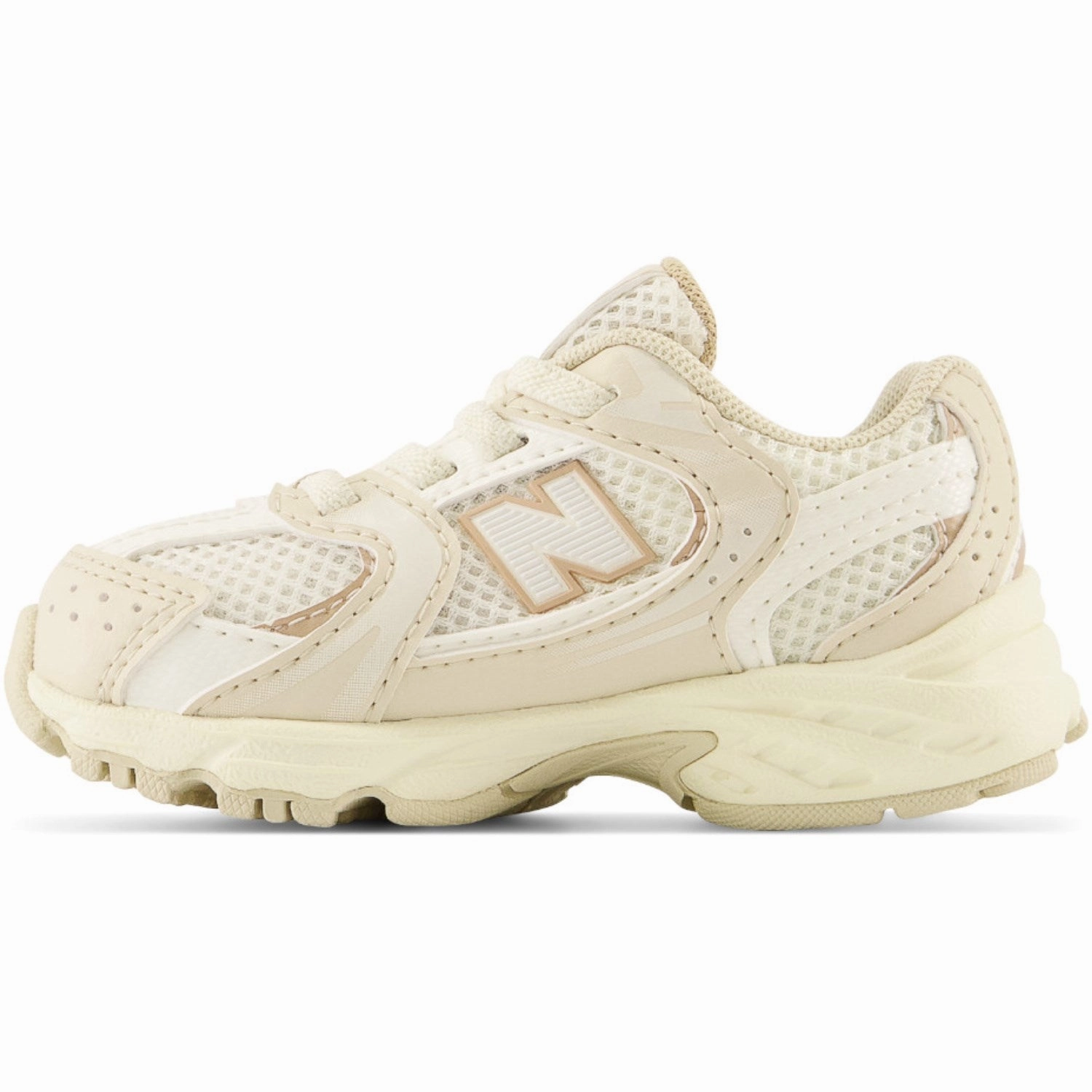 Matte Finish New Balance Beige New Balance 530 Kids Bungee Lace