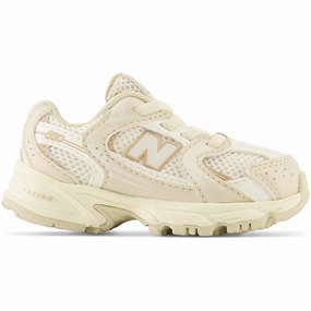 New Balance Beige New Balance 530 Kids Bungee Lace Flexible Performance High Traction