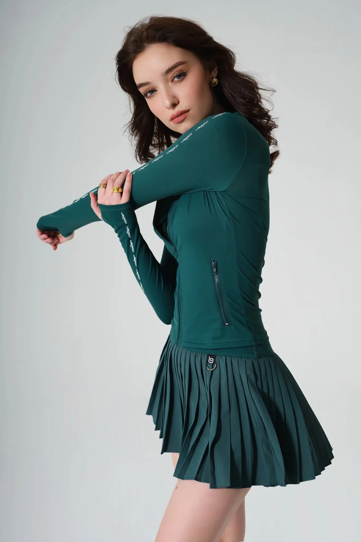 Chill Wear Birgit Pleated Skirt - Midnight Green