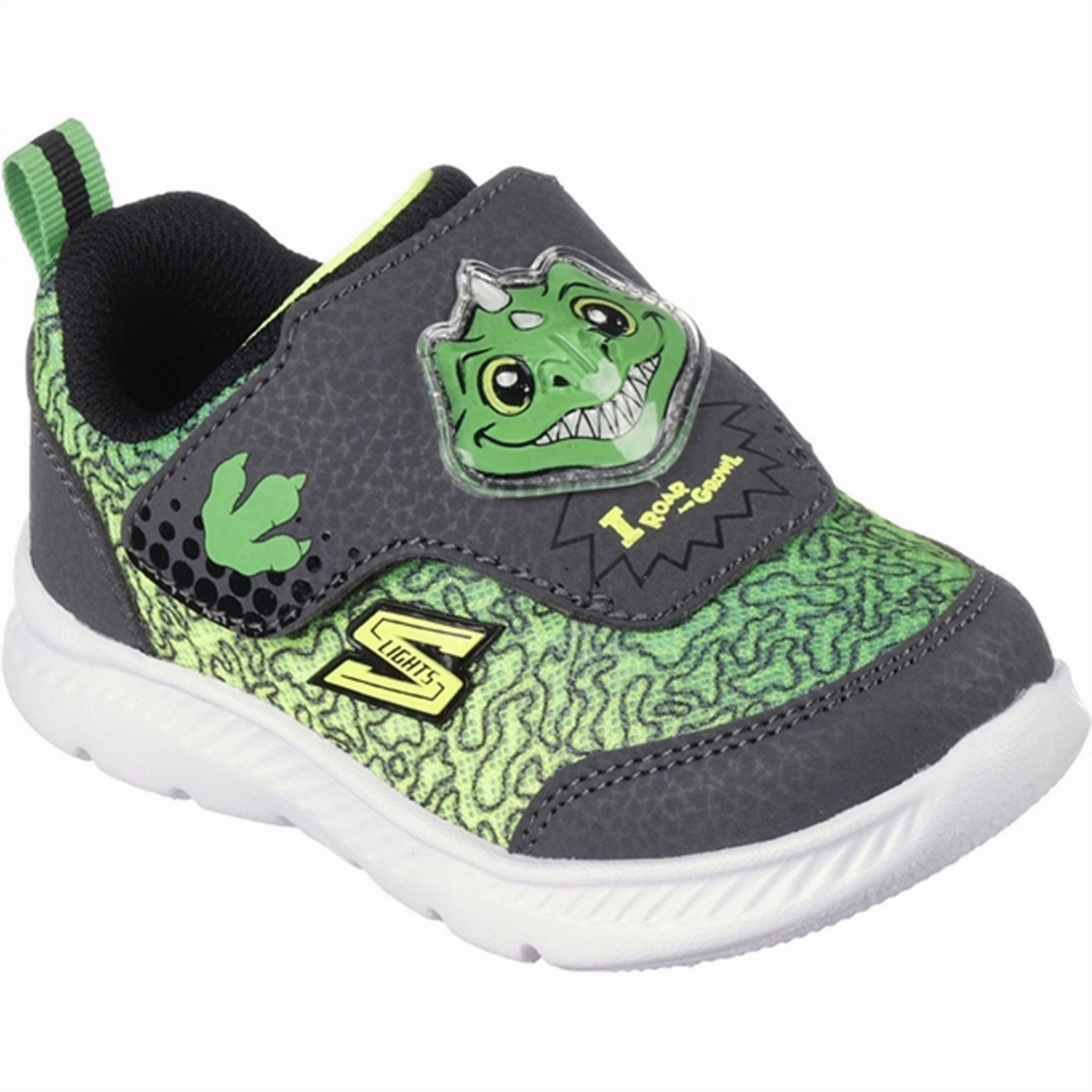 Skechers Boys Comfy Flex 2,0 Sneakers Charcoal Lime Durable Bottom