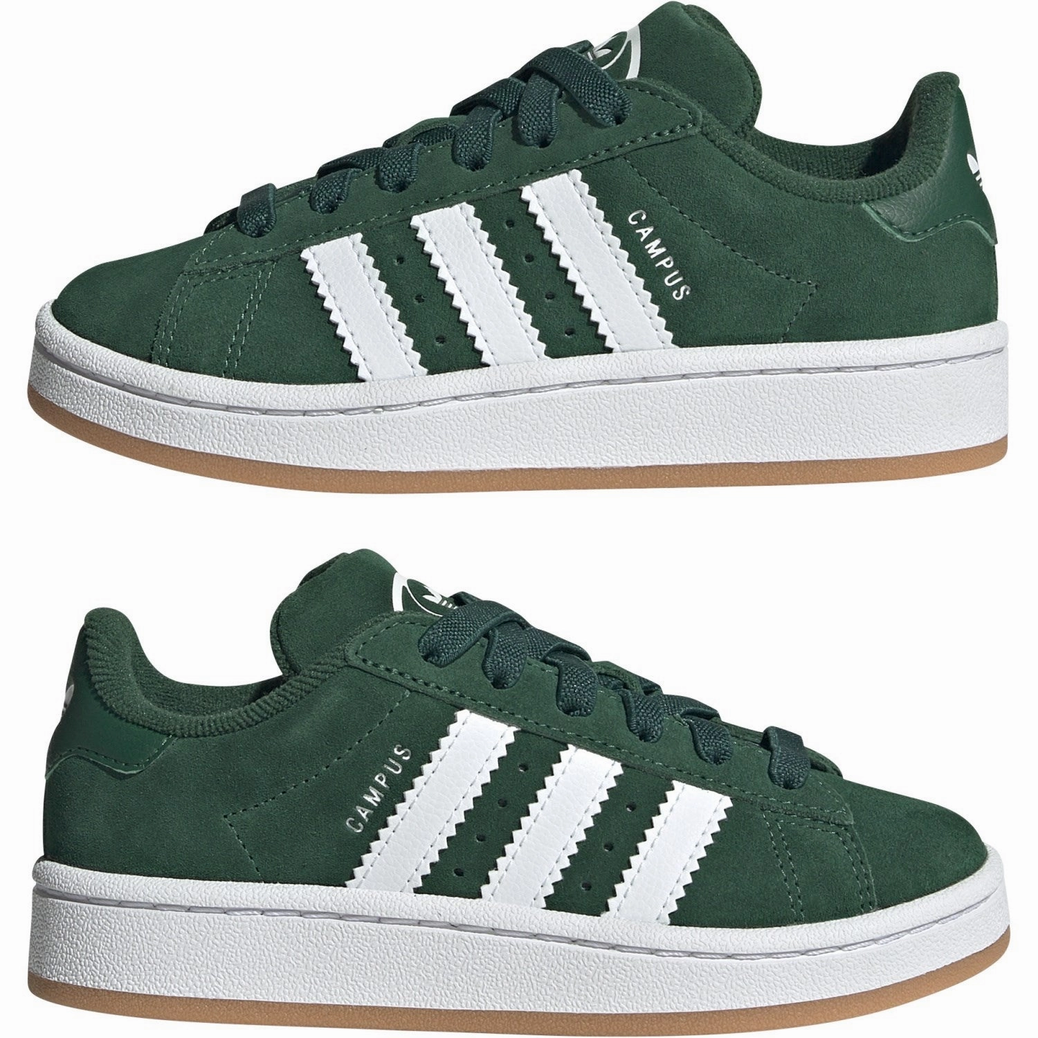 adidas Originals Dark Green / Cloud White / Gum Campus 00S El C Sneakers Sock Liner Tech