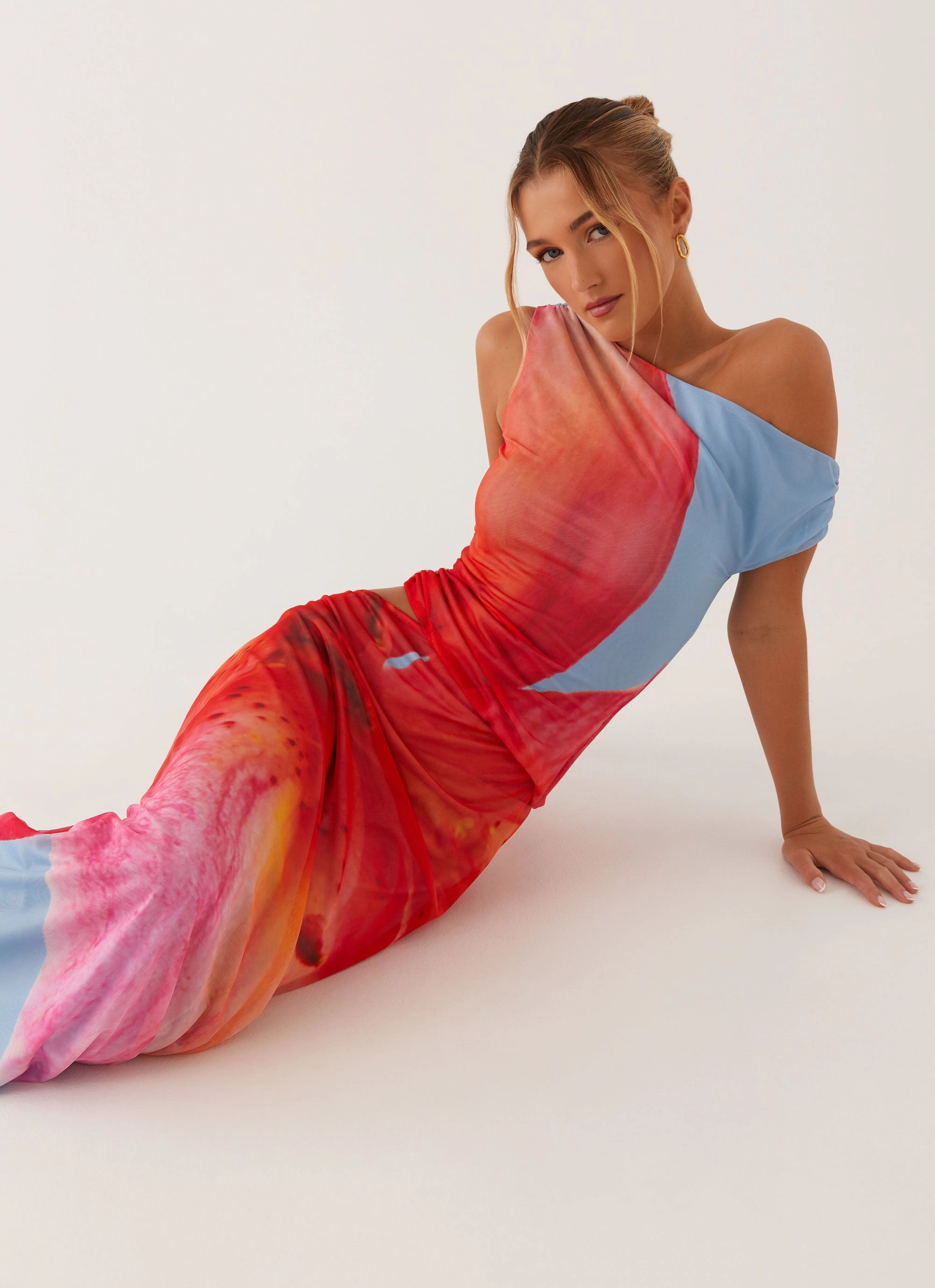 Natural Form Santa Monica Maxi Dress - Blue Floral