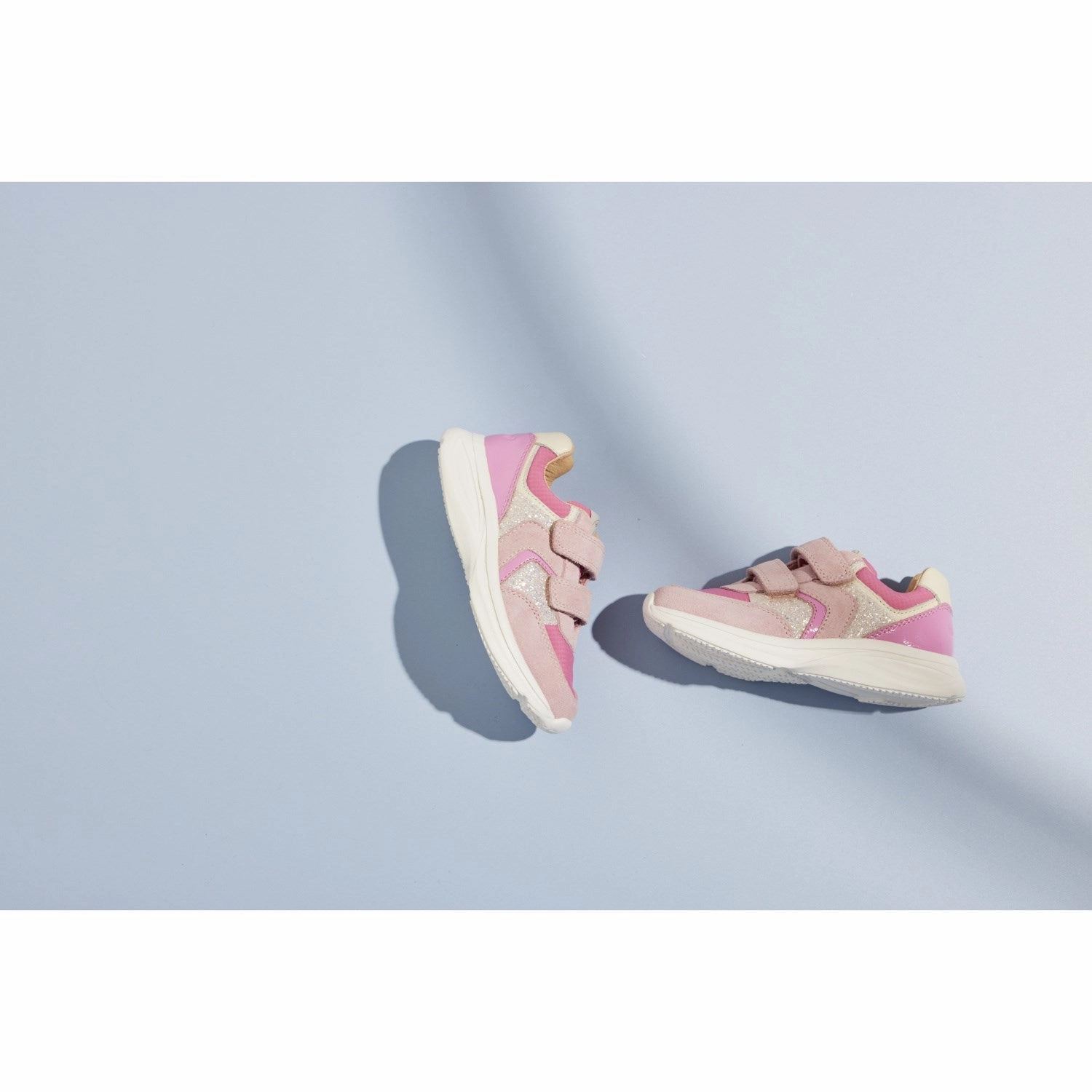 Bisgaard Blush Glitter Yuki Glitter Velcro Shoe Air Flow