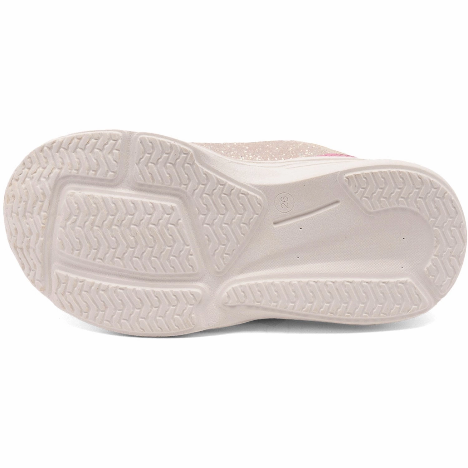 Bisgaard Blush Glitter Yuki Glitter Velcro Shoe Cushioned Midsole Geometry