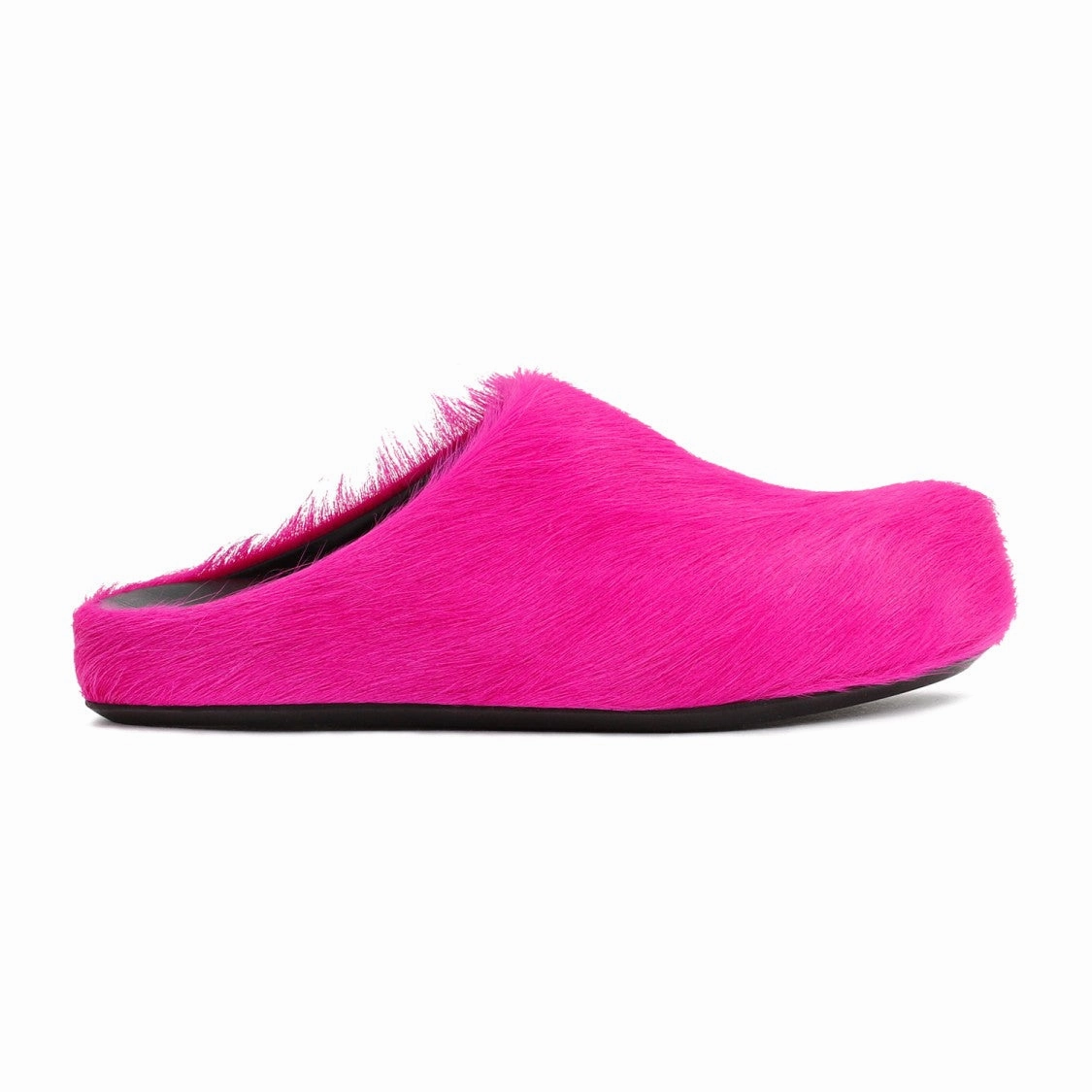 Fuchsia Calf Hair Fussbett Mules Instant Comfort Step