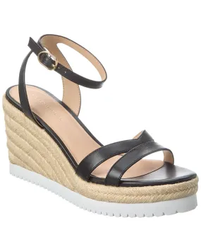 Chic Casual Footwear Easy Flow Stuart Weitzman Catlina Leather Espadrille Wedge Sandal