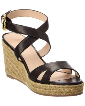 Stuart Weitzman Zuzu Leather Wedge Sandal Elegant