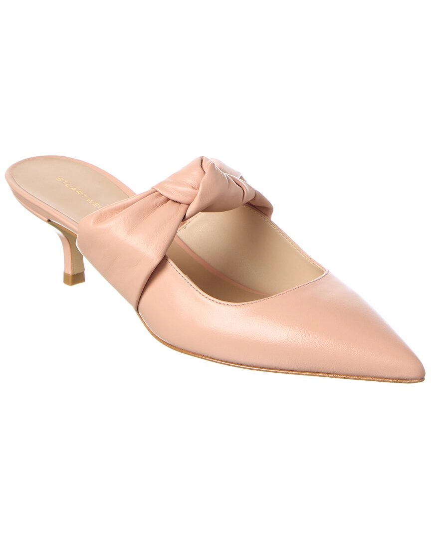 Stuart Weitzman Solange Leather Mule Comfortable Travel