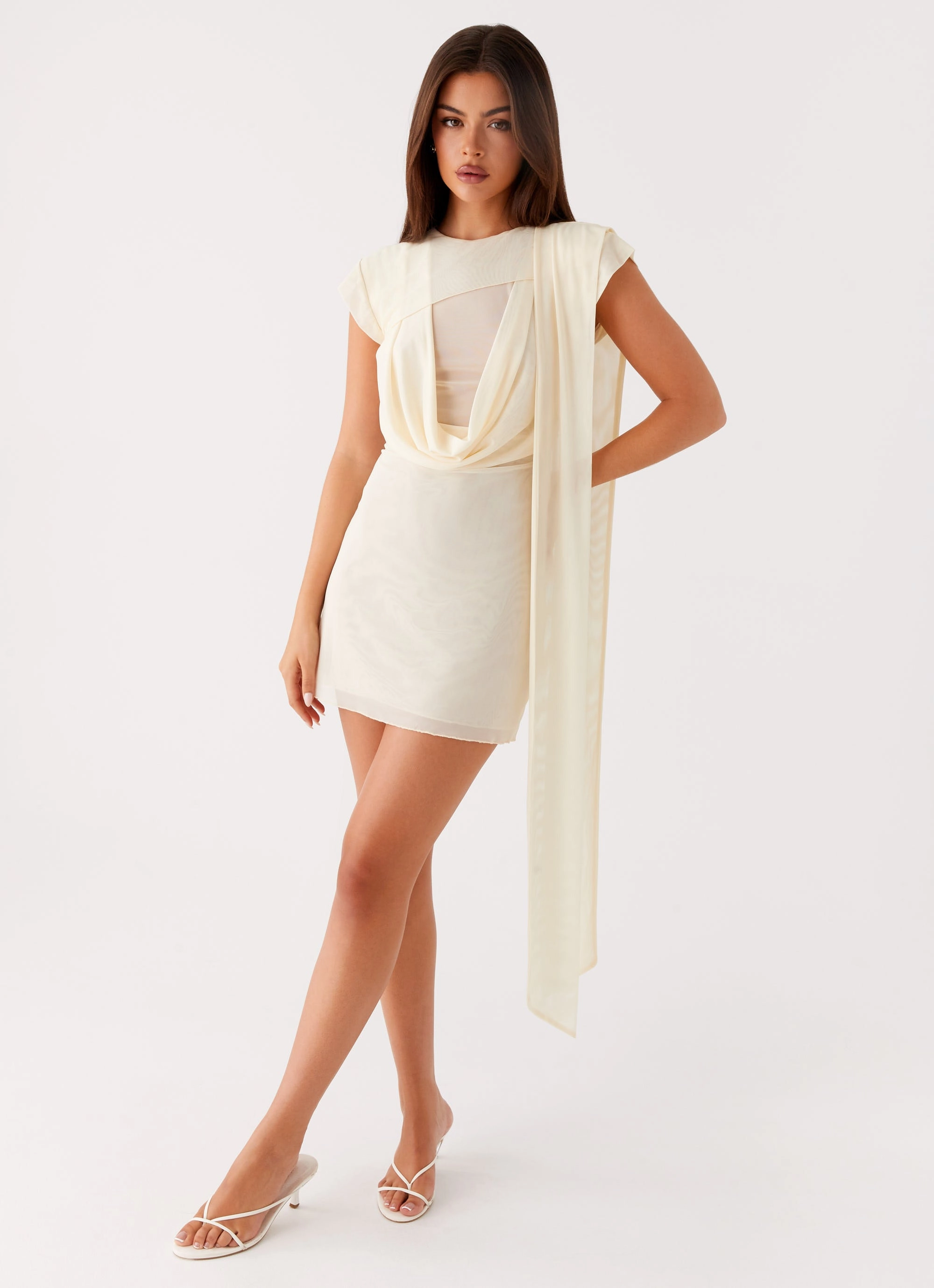 Felipe Mini Dress - Yellow Printed-Lining