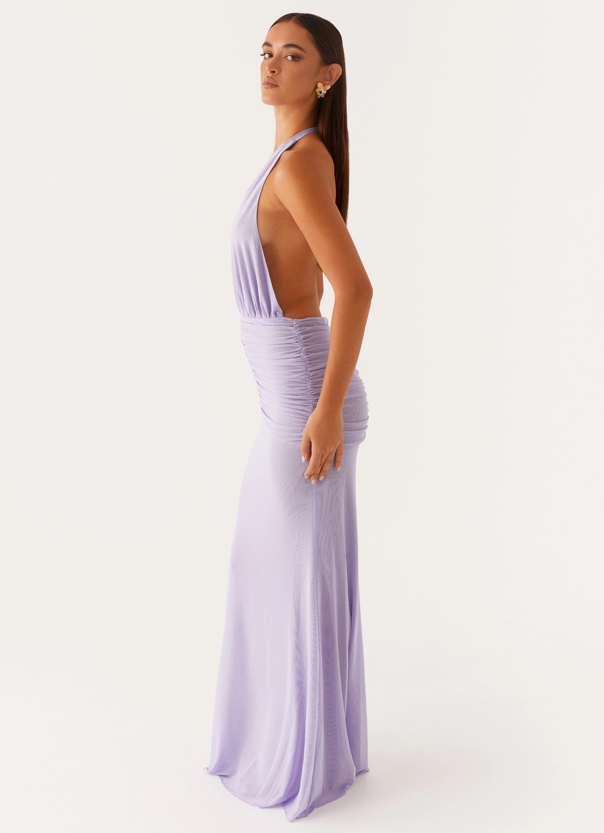 Places To Be Maxi Dress - Lilac Light Cloud