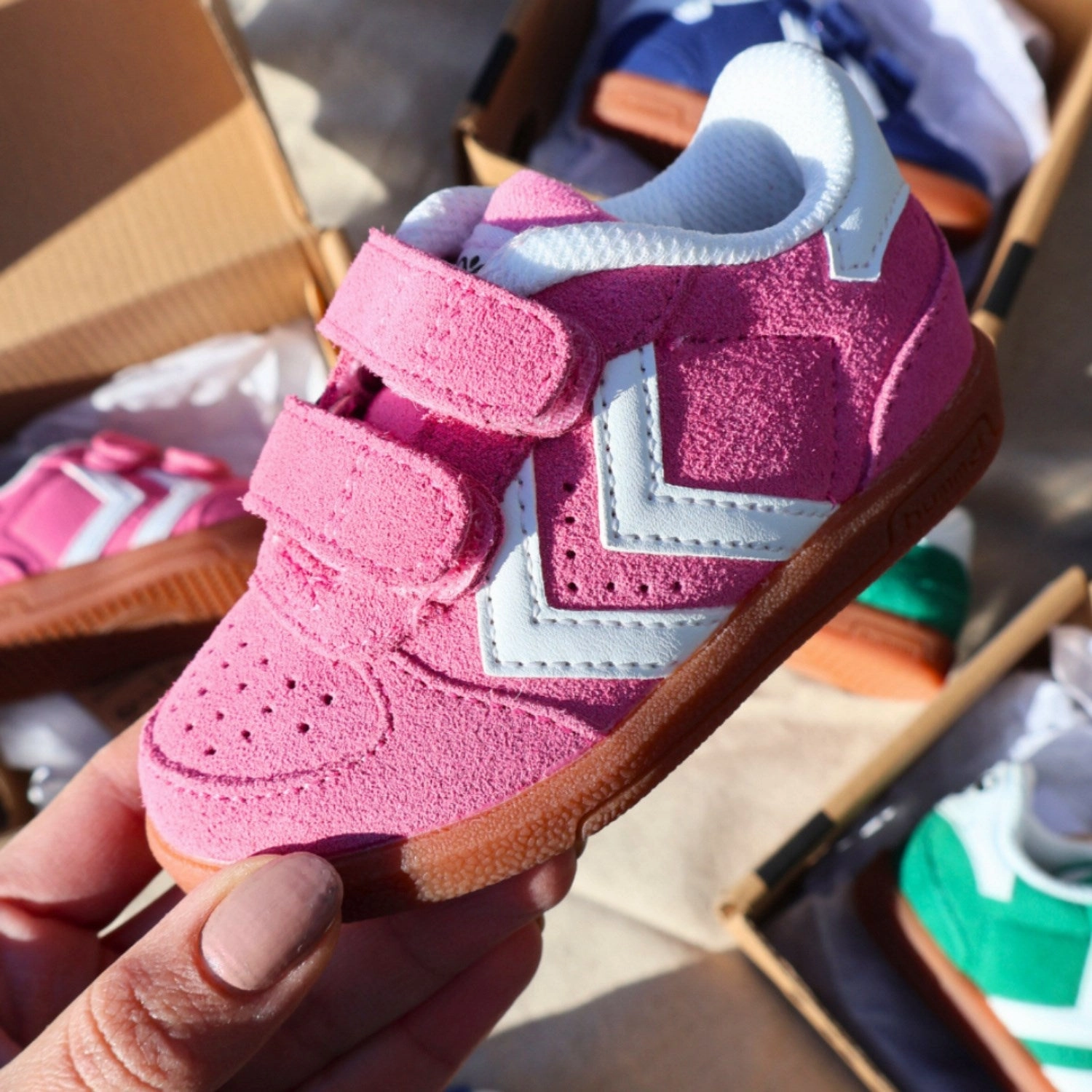 Multi Density Midsole Light Fabric Hummel Prism Pink Victory Suede Ii Infant Sneakers