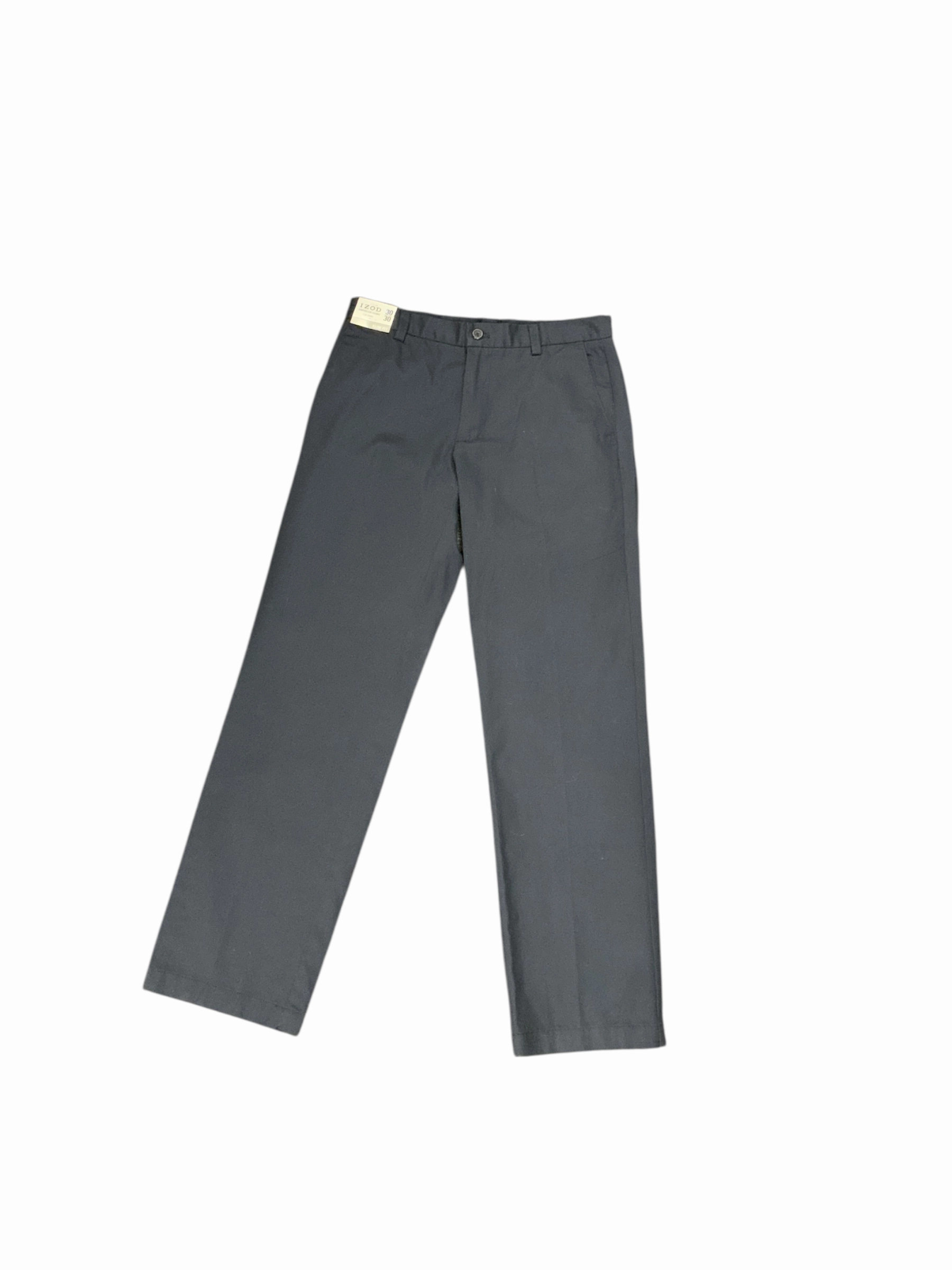 NWT Izod Men's Khaki Navy 30x30 HighRiseWaist Snag Resistant Fabric