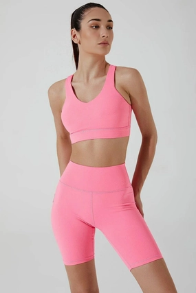 MultipurposeUse Flexible Ribbed Cuffs Lucie Bra - Cotton Candy