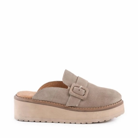 Women Come Together Platform Clog In Sand Suede Breathability Feature