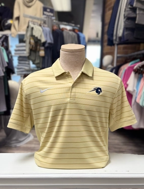 Nike Authentic Collection Coach Stripe Polo, gold, Charger Horse Stretch Fabric Technology