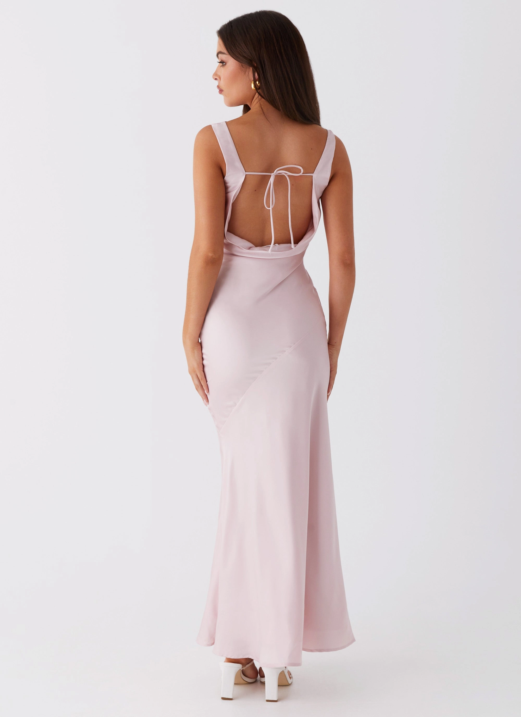 Be Mine Satin Maxi Dress - Mauve Pink Versatile Design