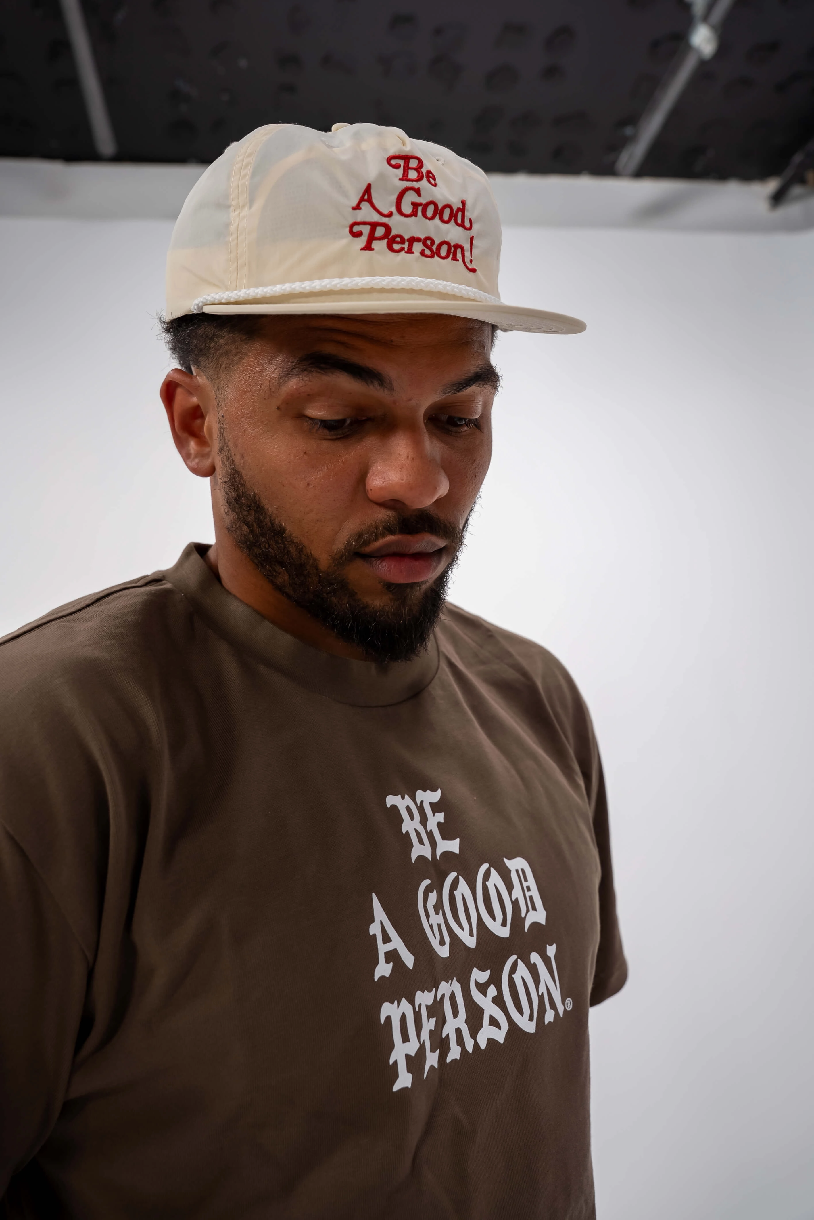 Quick Dry Fit Saint Script Heavyweight Box T-Shirt - Brown