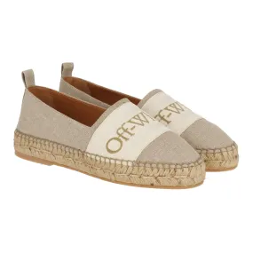 Off White Womens Beige Espadrille Weekend Style