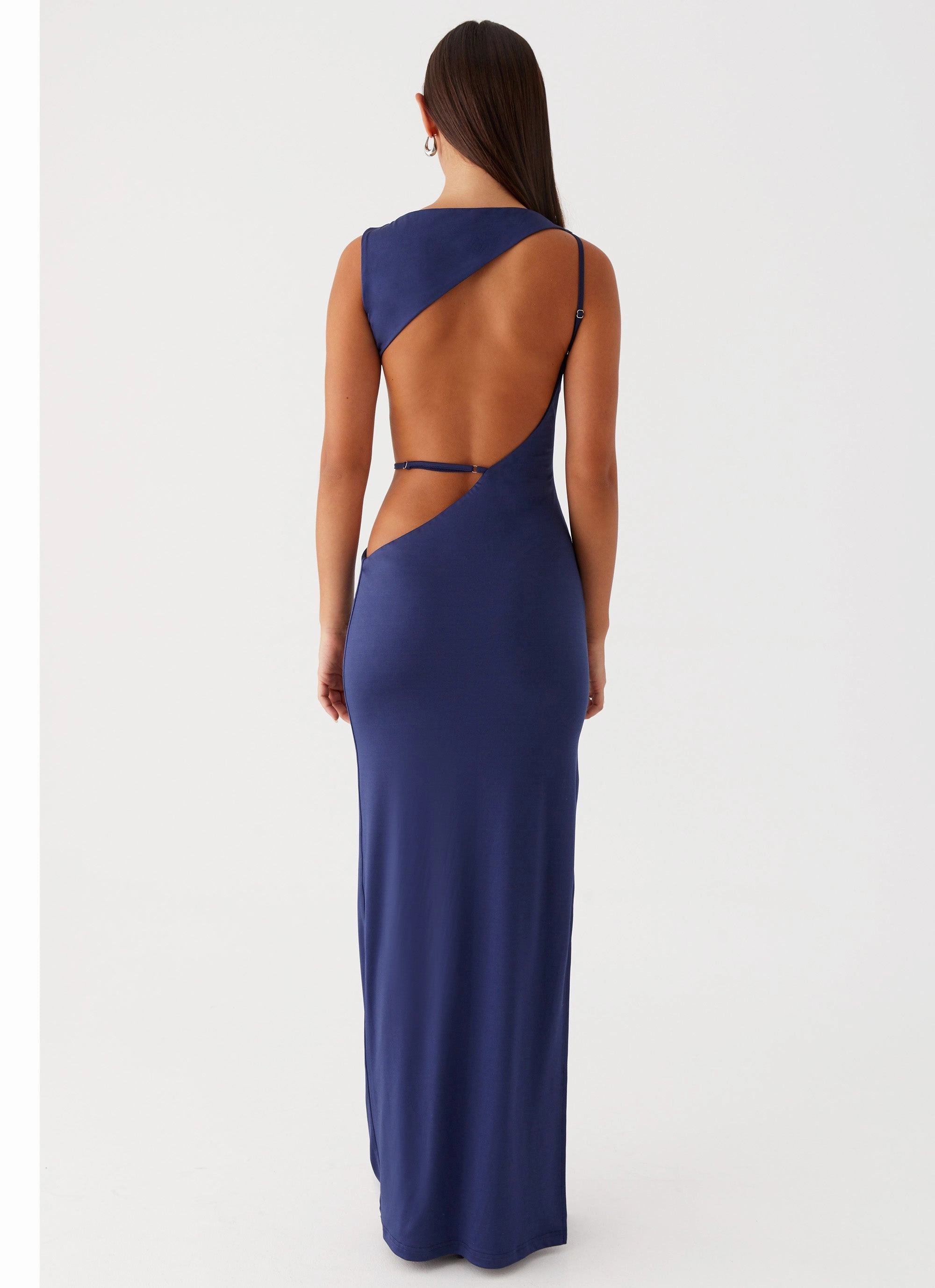 Pastel-Tone Glam Touch Sutton Maxi Dress - Navy