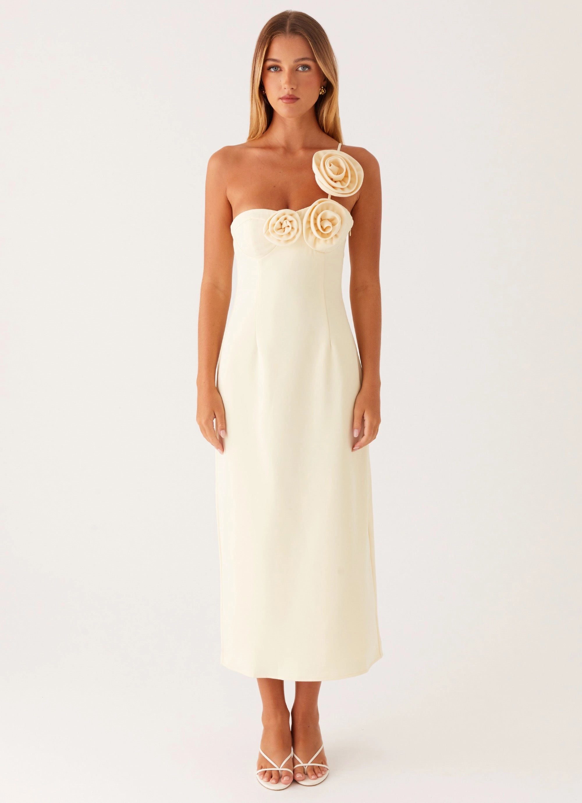Simple Profile Seasonal Layering Sweetpea Midi Dress - Yellow