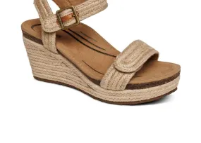Sydney Quarter Strap Espadrille Wedge Sandal In Natural Urban Leisure