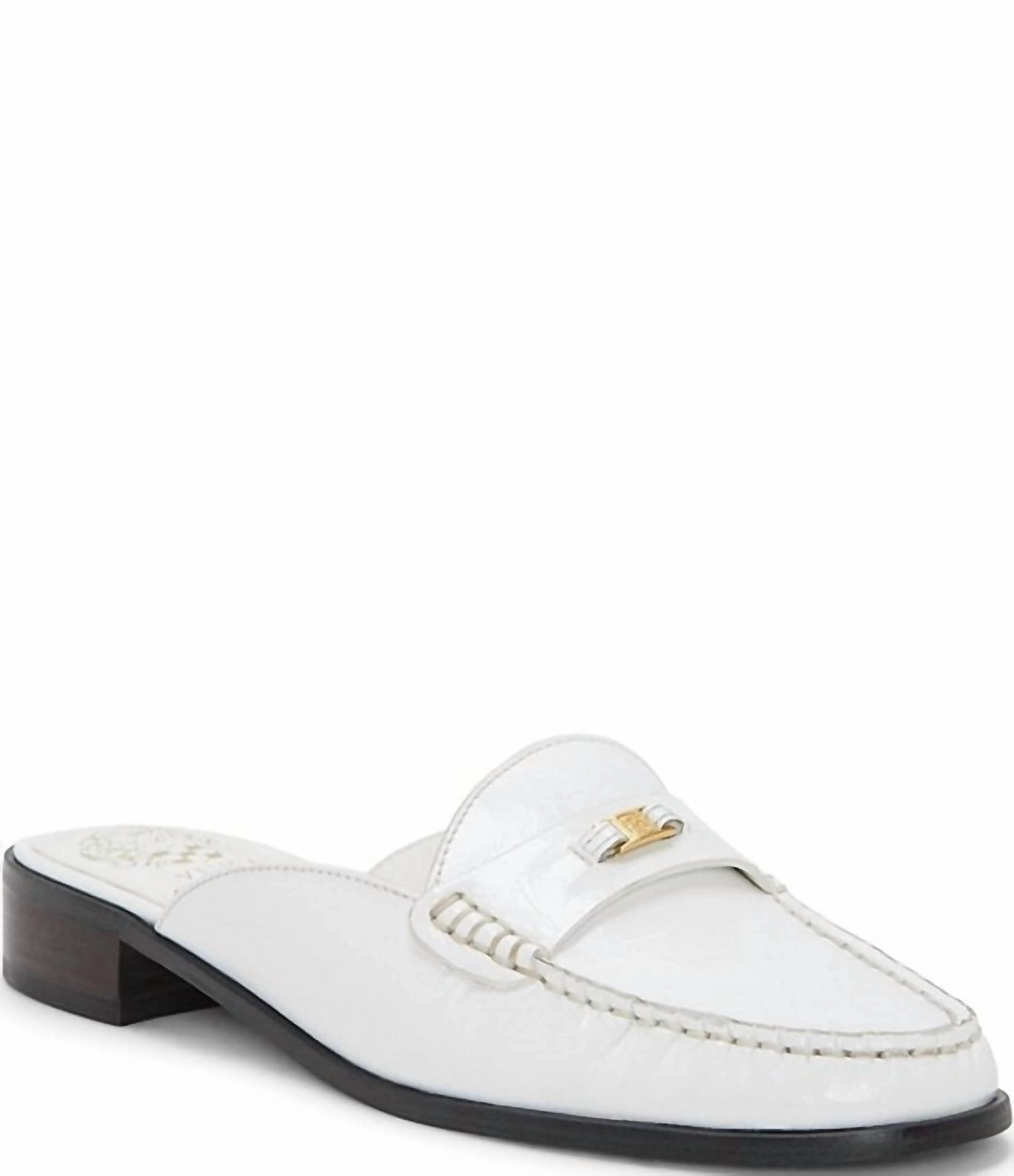 Women Cobby Mule In Bianco Reinforced toe cap Easy Beach Footwear