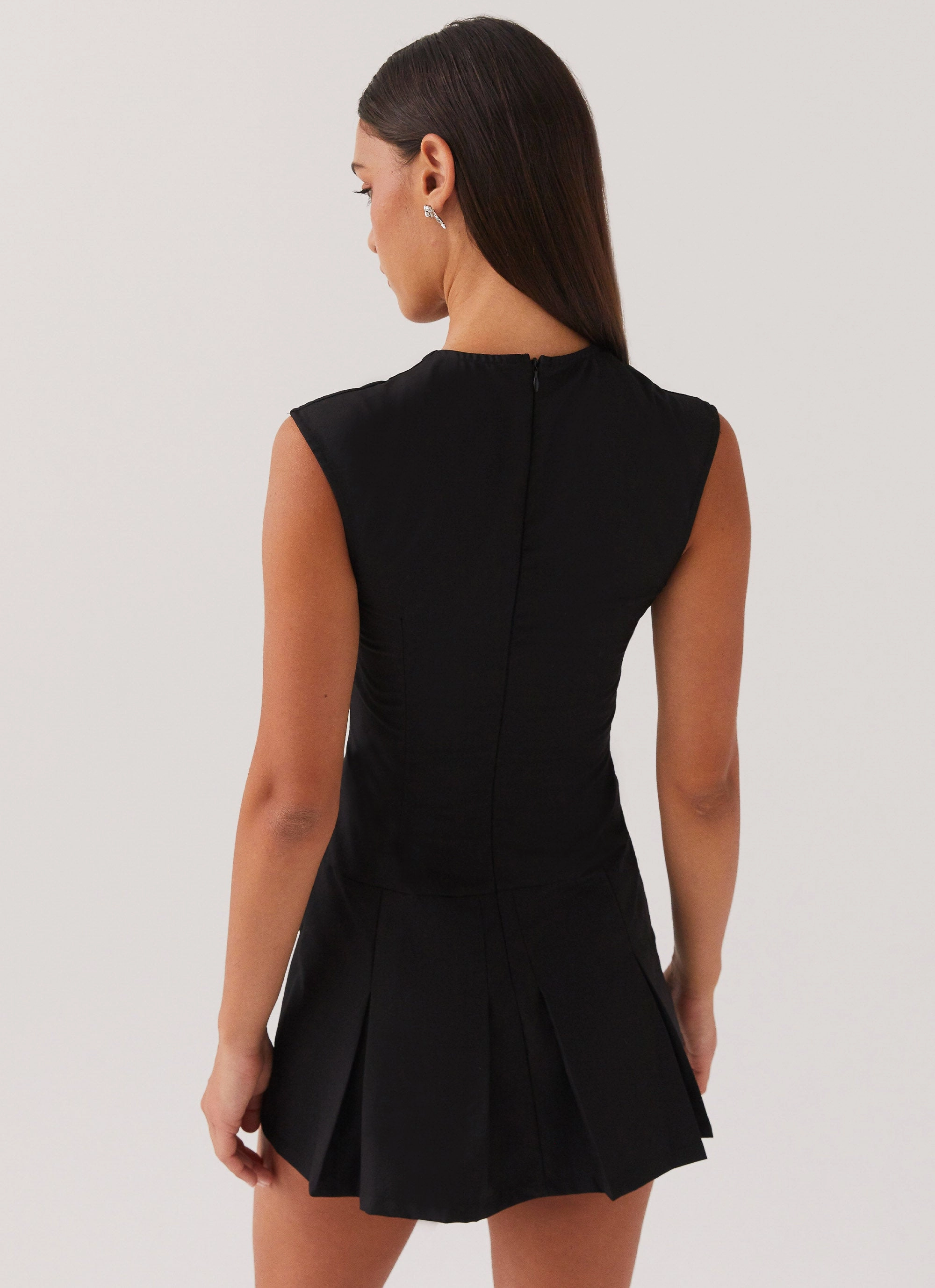 Cassia Mini Dress - Black Eco-Lining