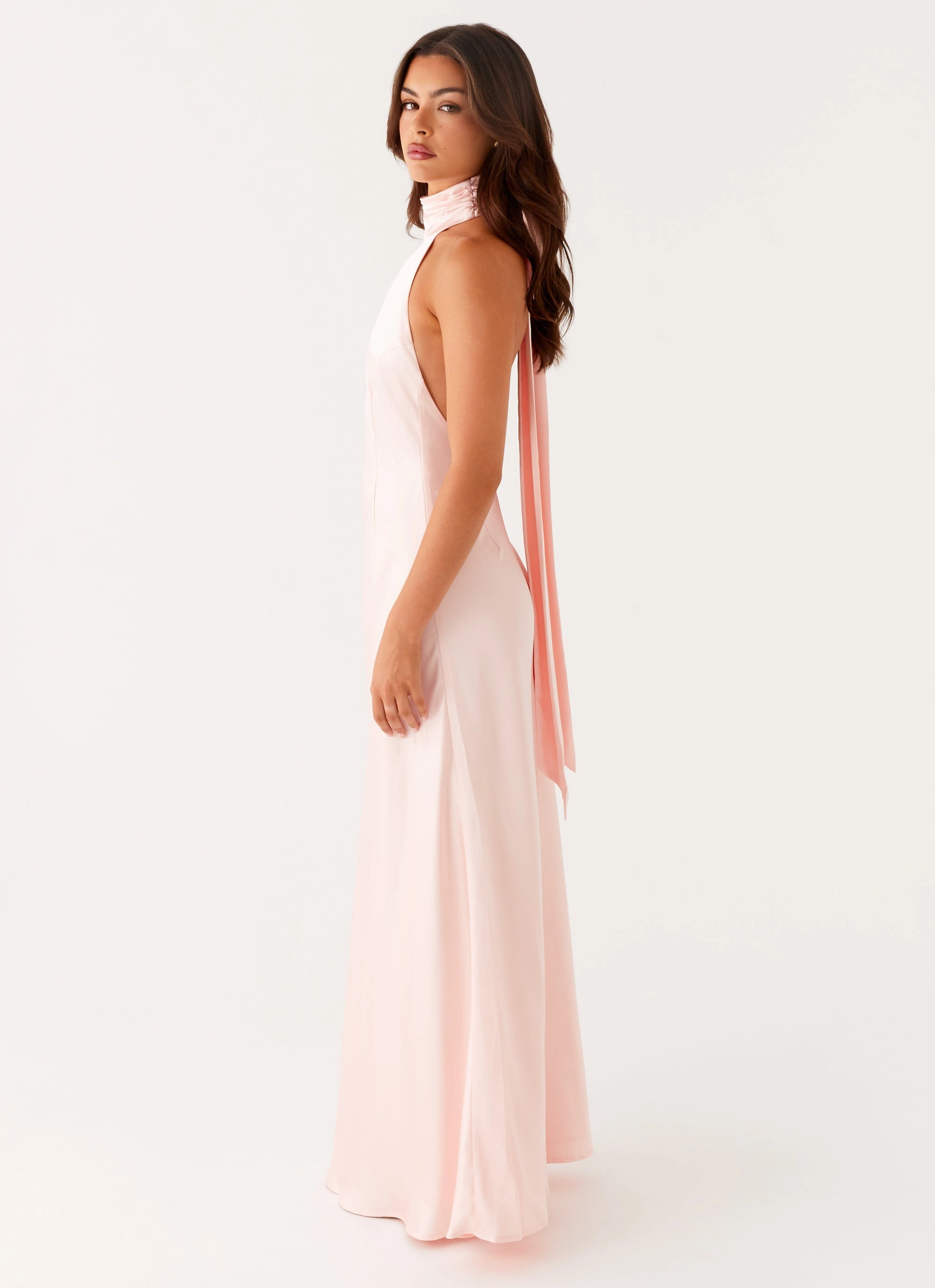 Siani Backless Maxi Dress - Pink Lace Ease
