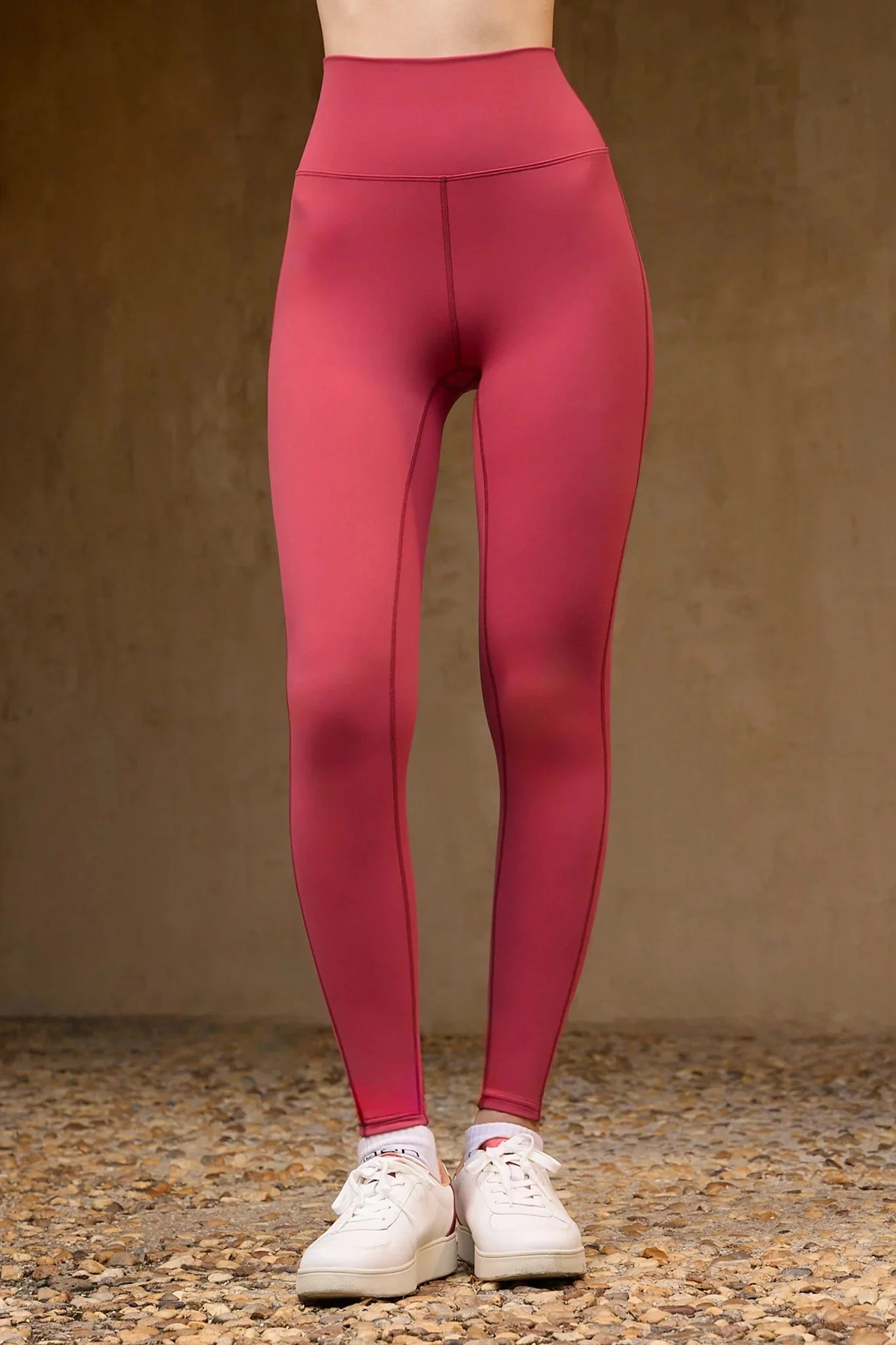 Tawny Laser Cut Leggings - Winery Moisture Wicking For Kids