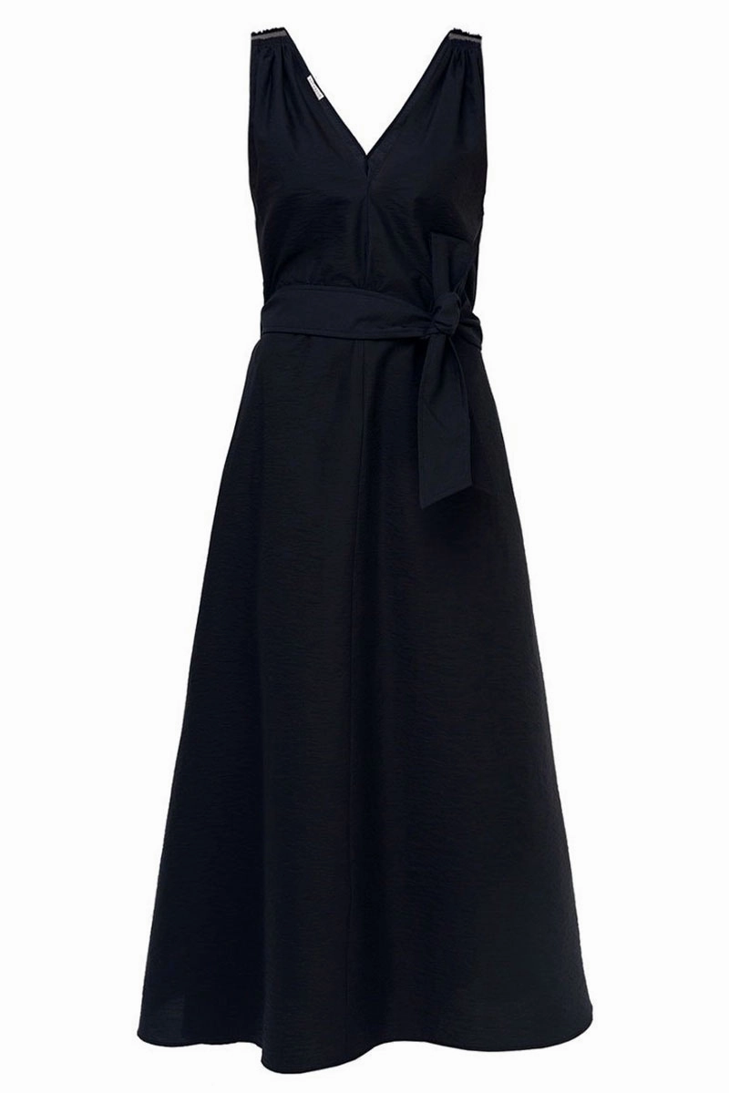 Techno Cotton Poplin Dress Seamless-Look vacation look