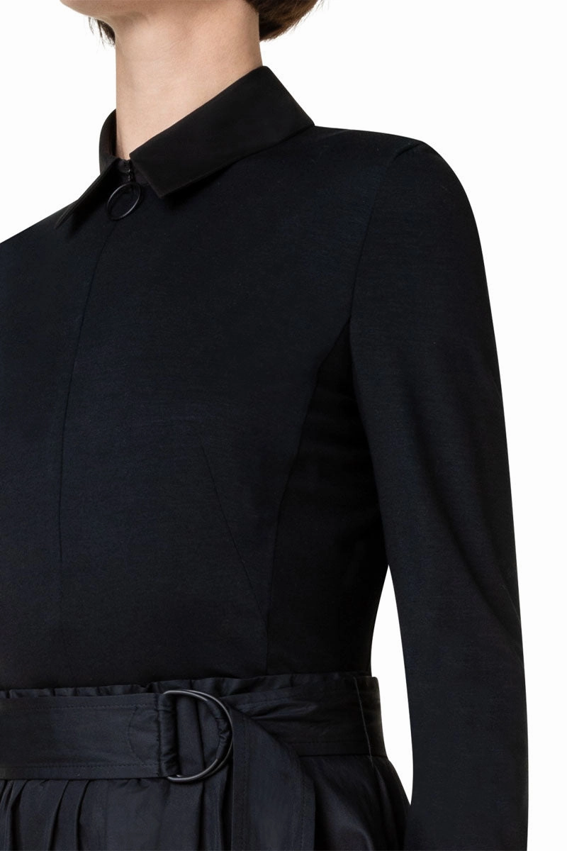 Tactile Feel Techno Mesh Tape Intarsia Dress